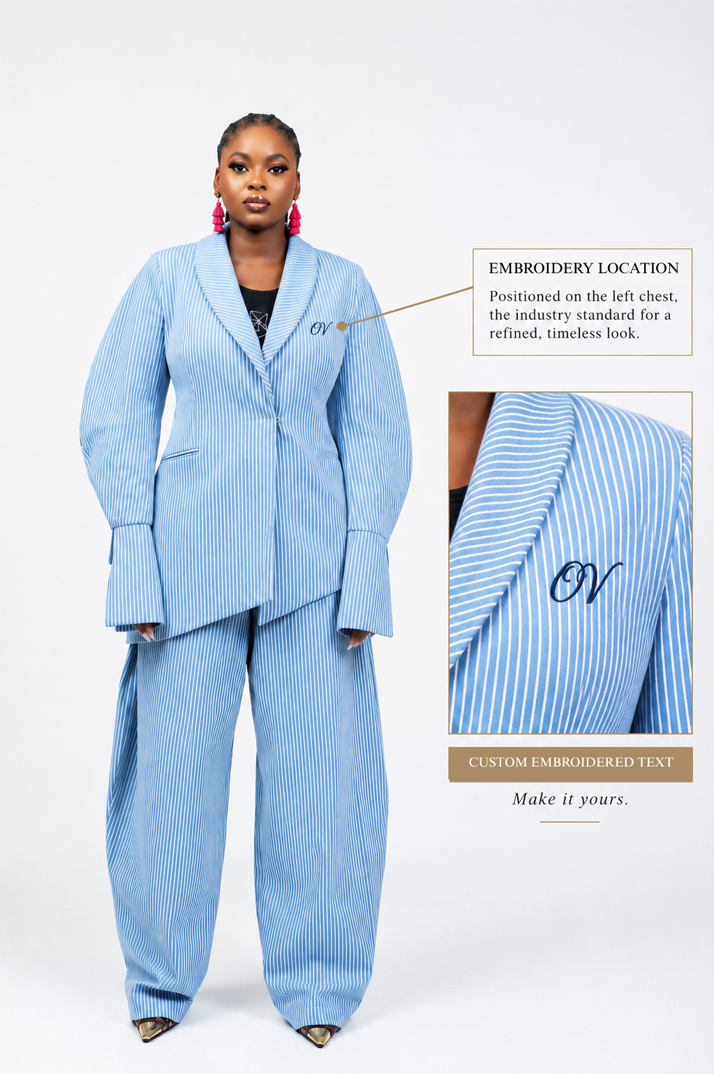 NAZIR Cotton Blue Blazer