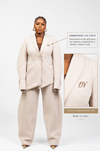 NAZIR Cotton Brown Blazer