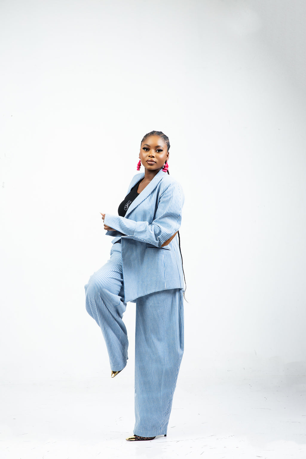 NAZIR Cotton Blue Blazer