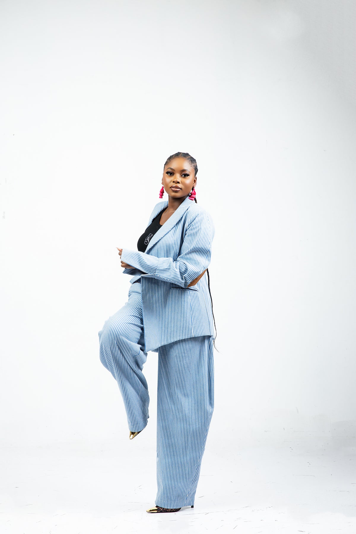 NAZIR Cotton Blue Blazer