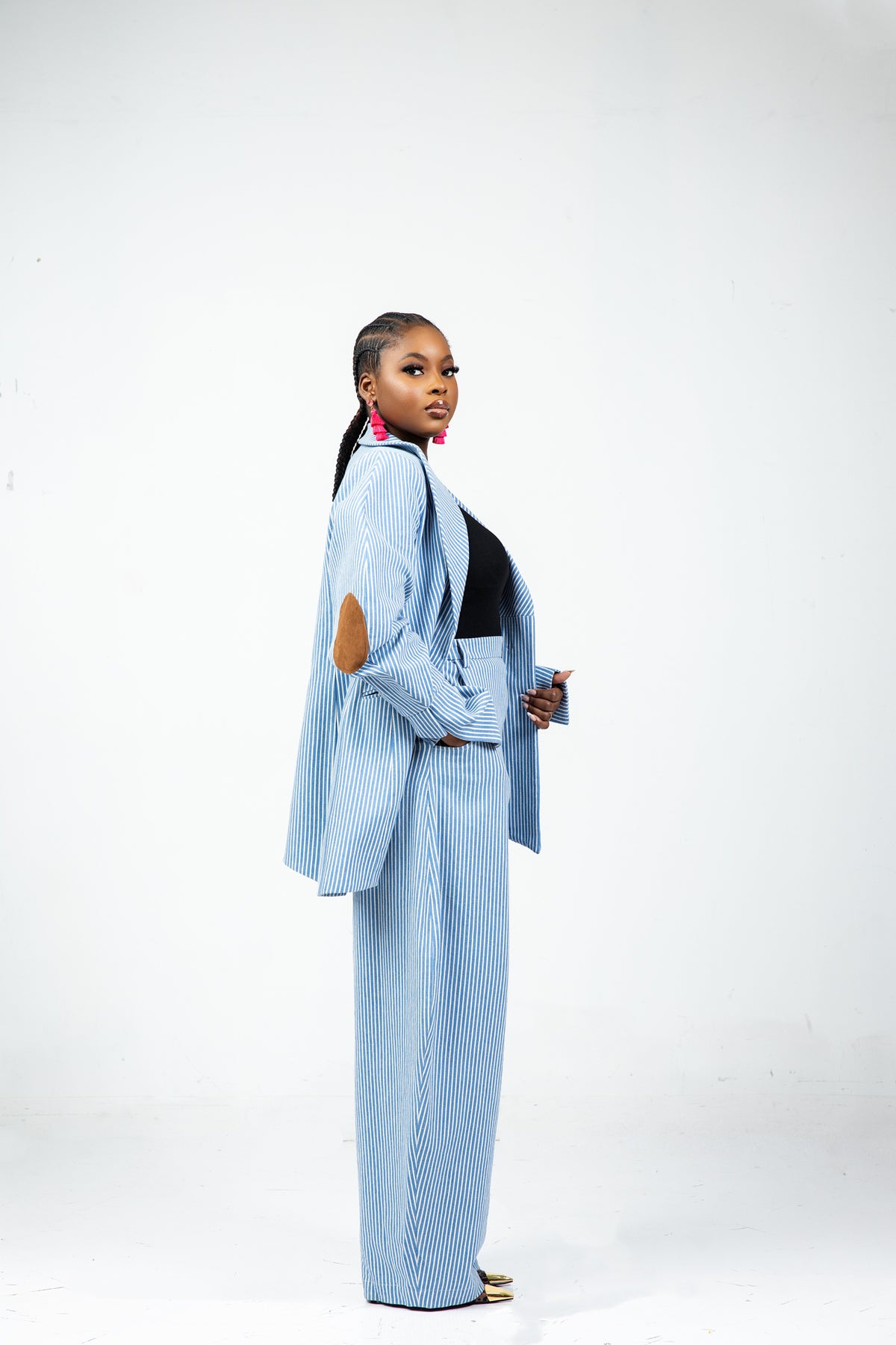 NAZIR Cotton Blue Blazer