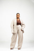 NAZIR Cotton Brown Blazer