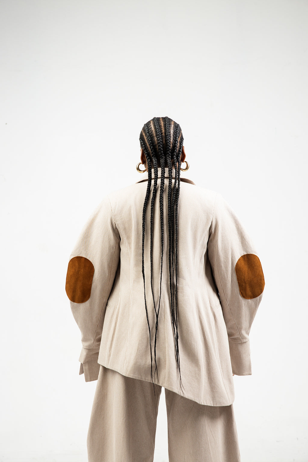 NAZIR Cotton Brown Blazer