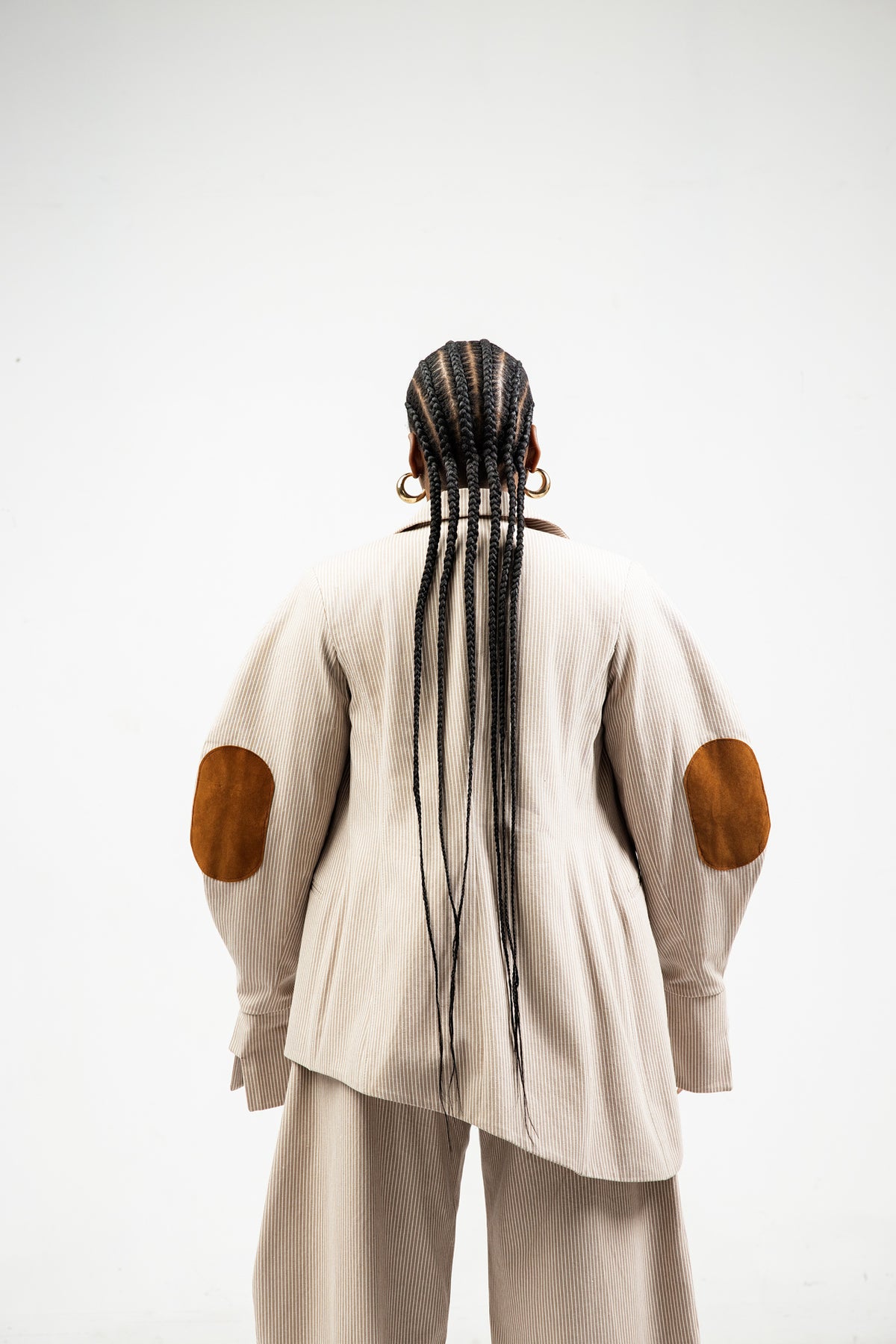 NAZIR Cotton Brown Blazer