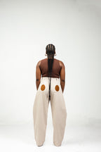 NAZIR Cotton Brown Suit Trousers