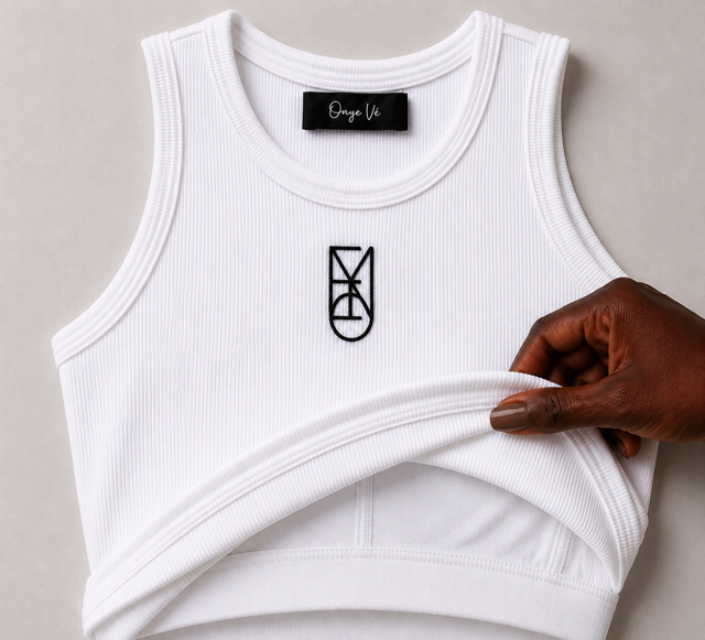 Cotton OV Ribbed Tank in White