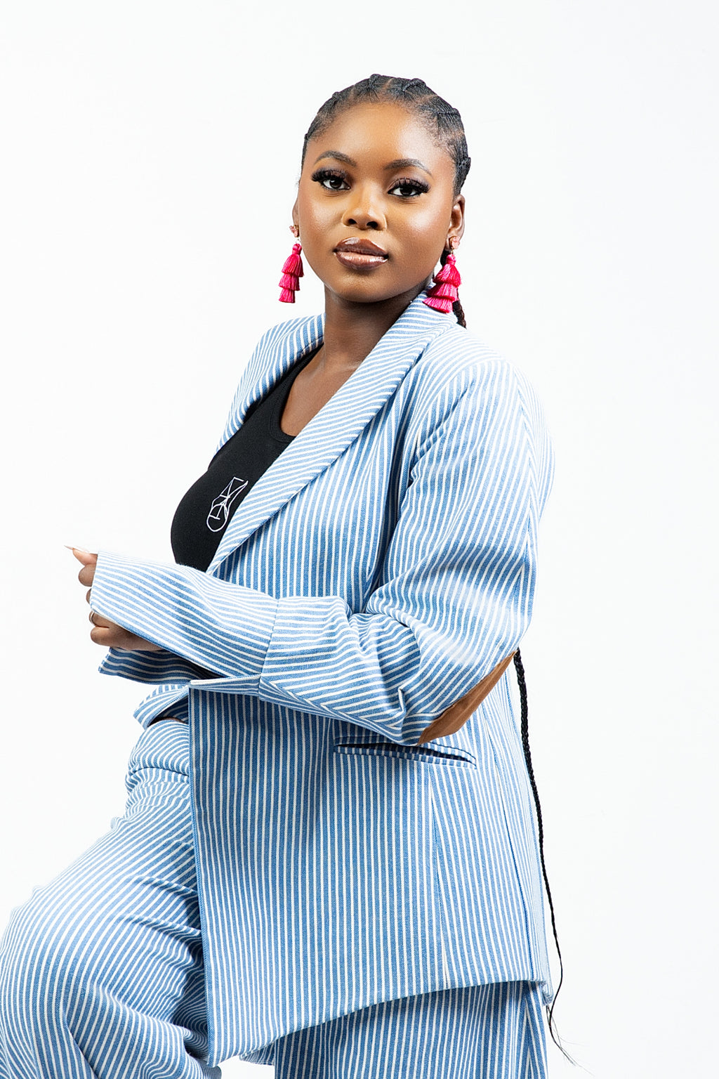NAZIR Cotton Blue Blazer