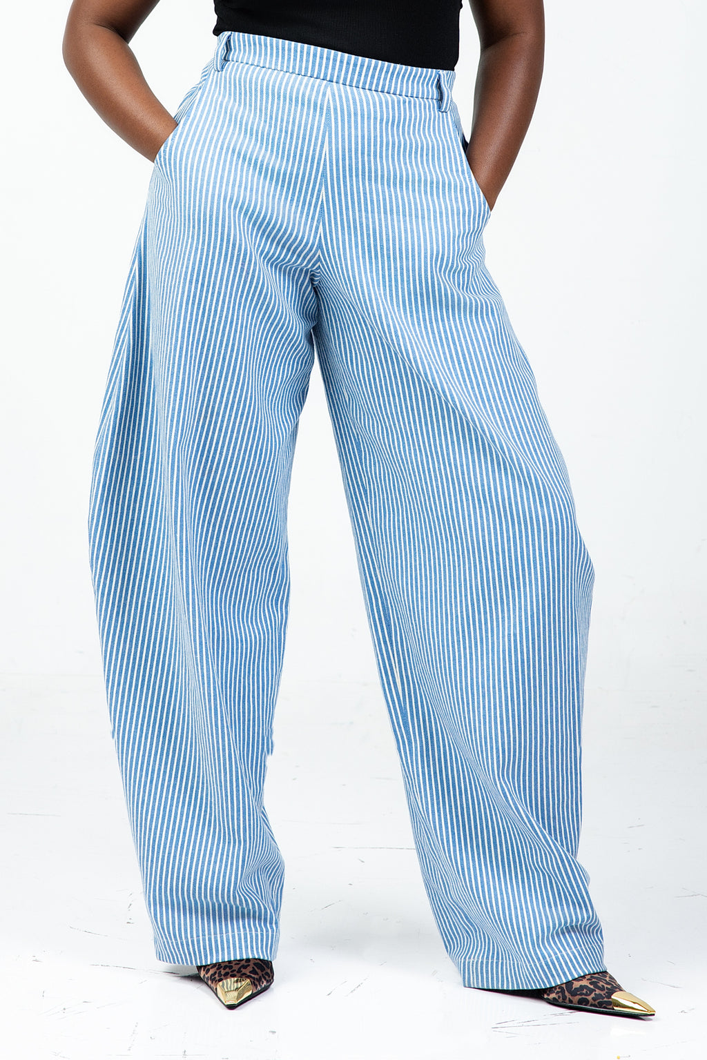 NAZIR Cotton Blue Suit Trousers