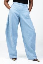 NAZIR Cotton Blue Suit Trousers