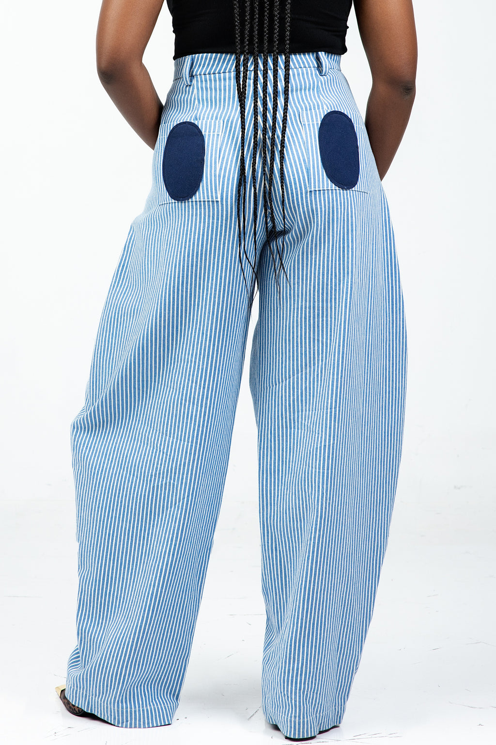 NAZIR Cotton Blue Suit Trousers