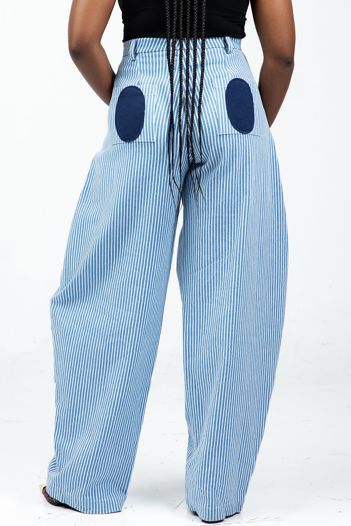 NAZIR Cotton Blue Suit Trousers