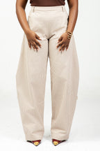 NAZIR Cotton Brown Suit Trousers