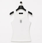 Cotton OV Ribbed Tank in White